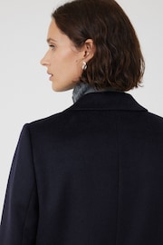 Jigsaw Blue Wool Relaxed City Coat - Image 3 of 7