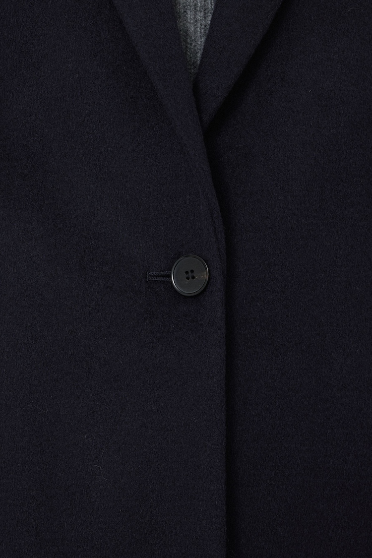 Jigsaw Blue Wool Relaxed City Coat - Image 7 of 7