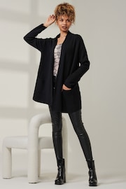 Jolie Moi Black Ally Fine Knit Cardigan - Image 6 of 6