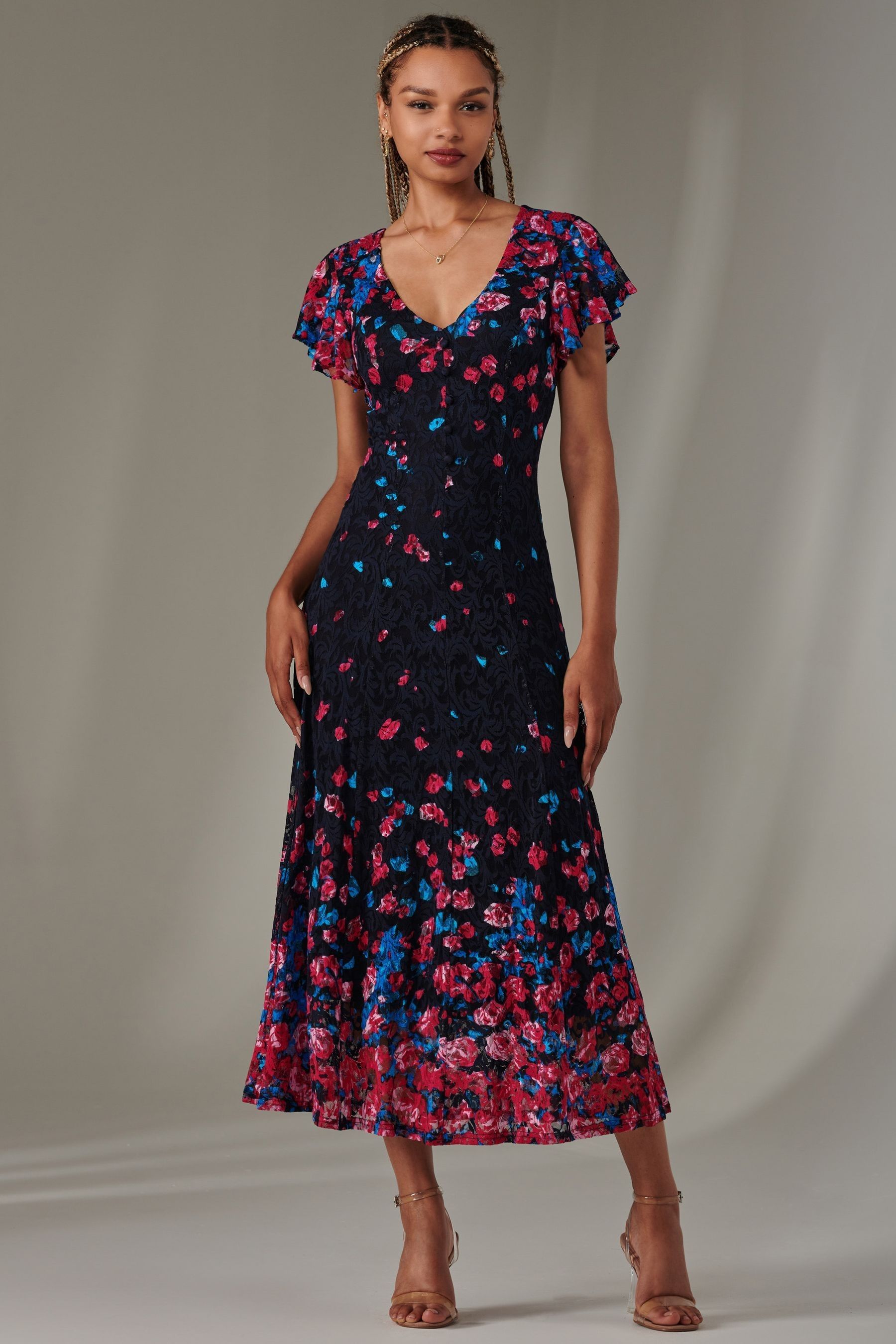 Jolie moi cap sleeve lace dress outlet