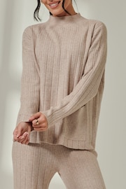 Jolie Moi Knitted Ribbed Mockneck Jumper - Image 3 of 6