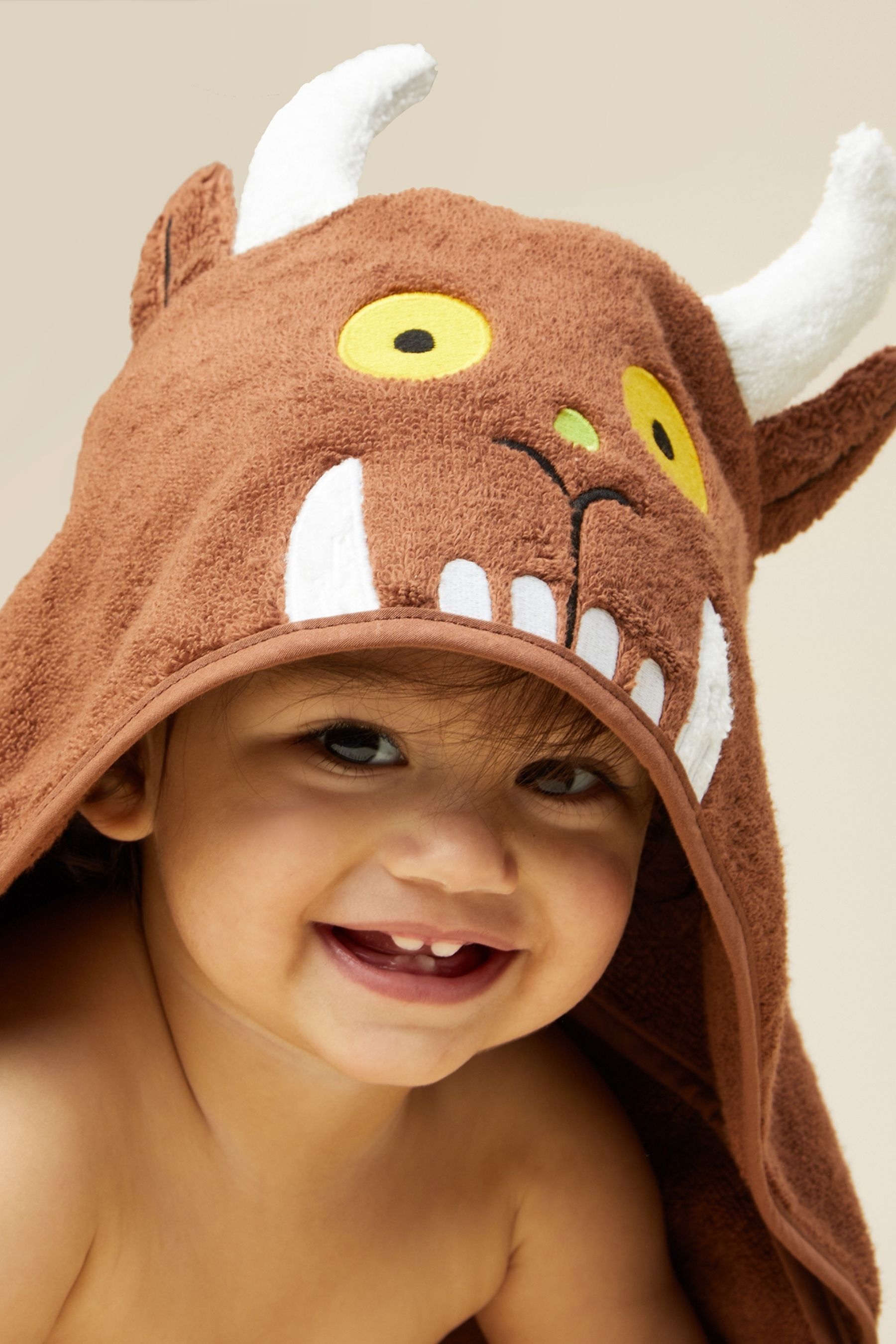 MORI Gruffalo Hooded Toddler Brown Towel