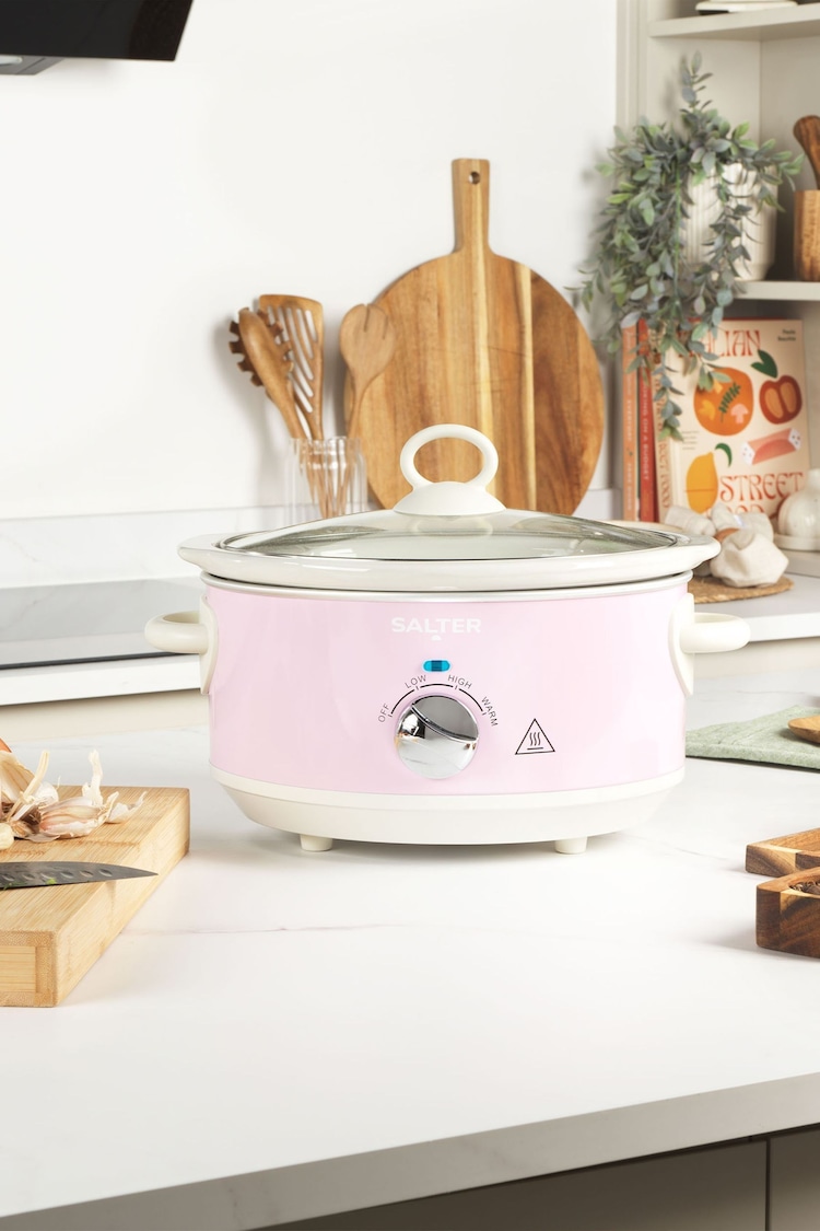 Salter Pink Retro 3.5L Slow Cooker - Image 1 of 6