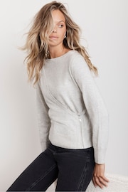 Mint Velvet Cream Zip Side Jumper - Image 1 of 4