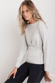 Mint Velvet Cream Zip Side Jumper - Image 2 of 4