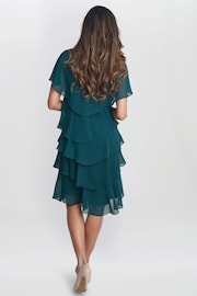 Gina Bacconi Green Bella Georgette Tiered Dress - Image 2 of 5