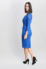 Gina Bacconi Blue Melody Lace Wrap Dress - Image 2 of 5