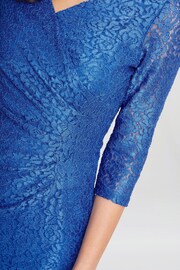 Gina Bacconi Blue Fearne Lace Wrap Maxi Dress - Image 4 of 5