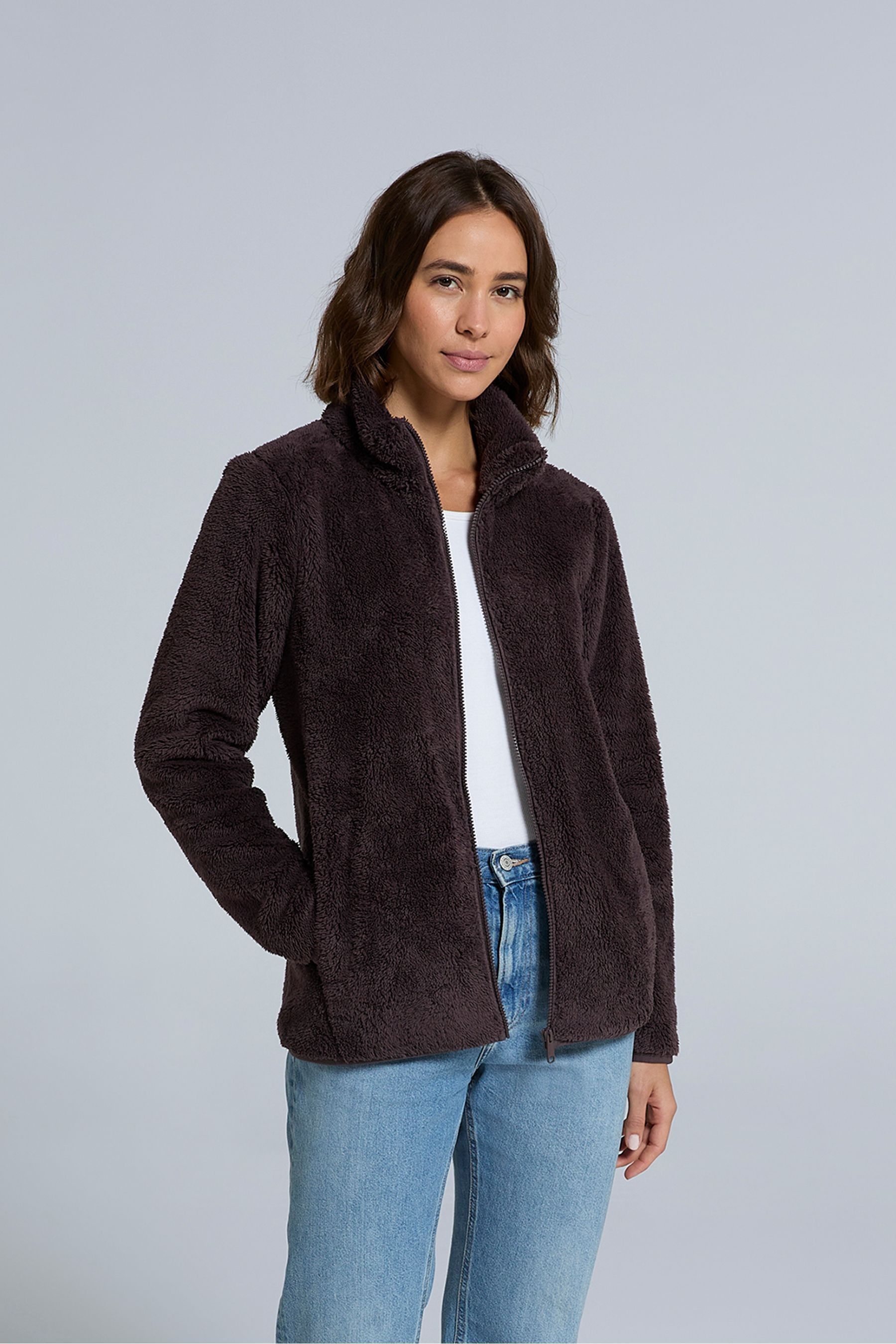 Buy Animal Purple Teddy Womens Fleece Jacket from Next Luxembourg