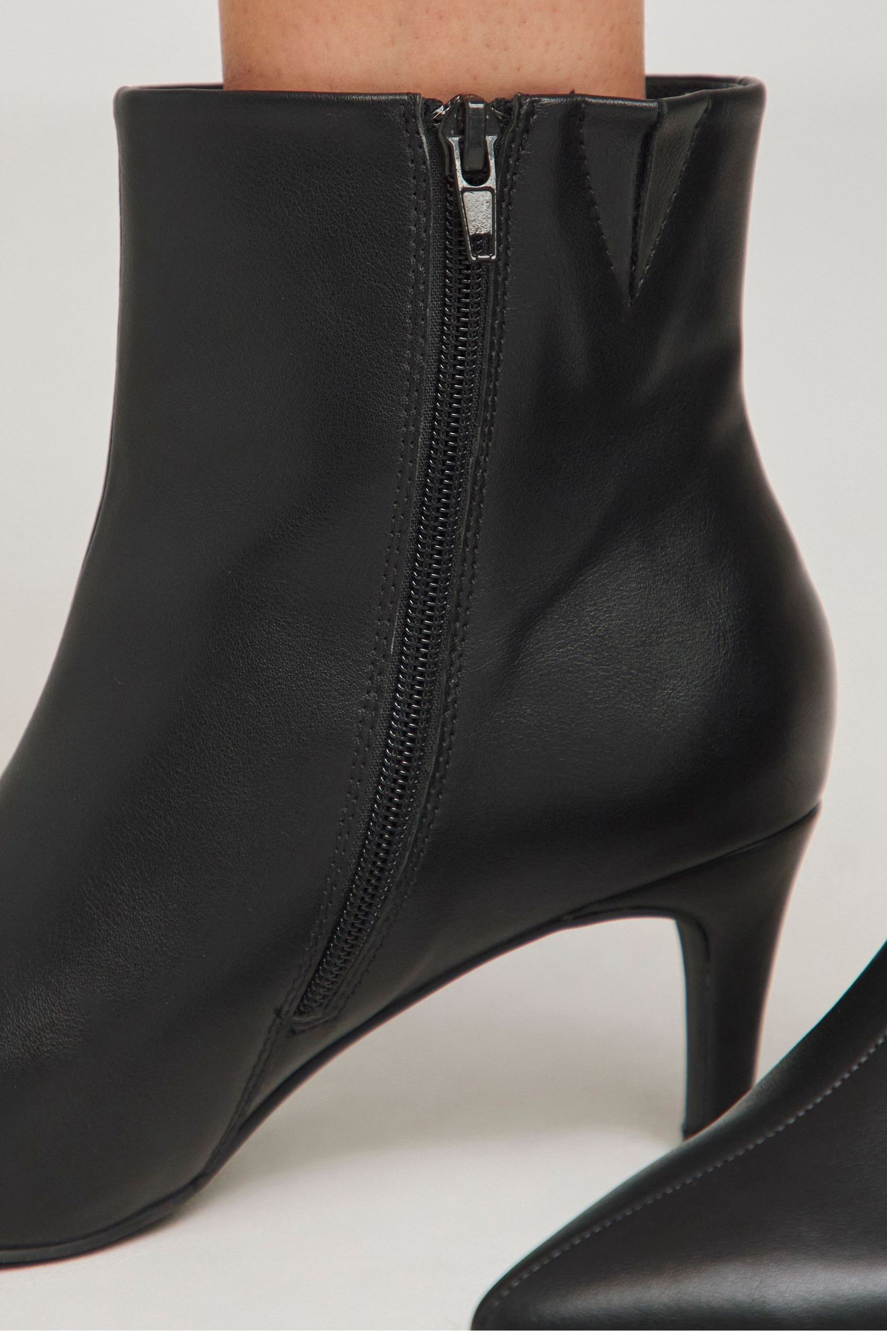 Buy Simply Be Black Kitten Heel Ankle Boots In Extra Wide Fit from Next Malta