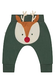 MORI Green Reindeer Cotton and Bamboo Christmas Joggers - Bild 5 von 6