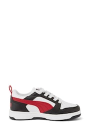 Puma White Boys Rebound V6 Lo Sneakers - Image 1 of 6