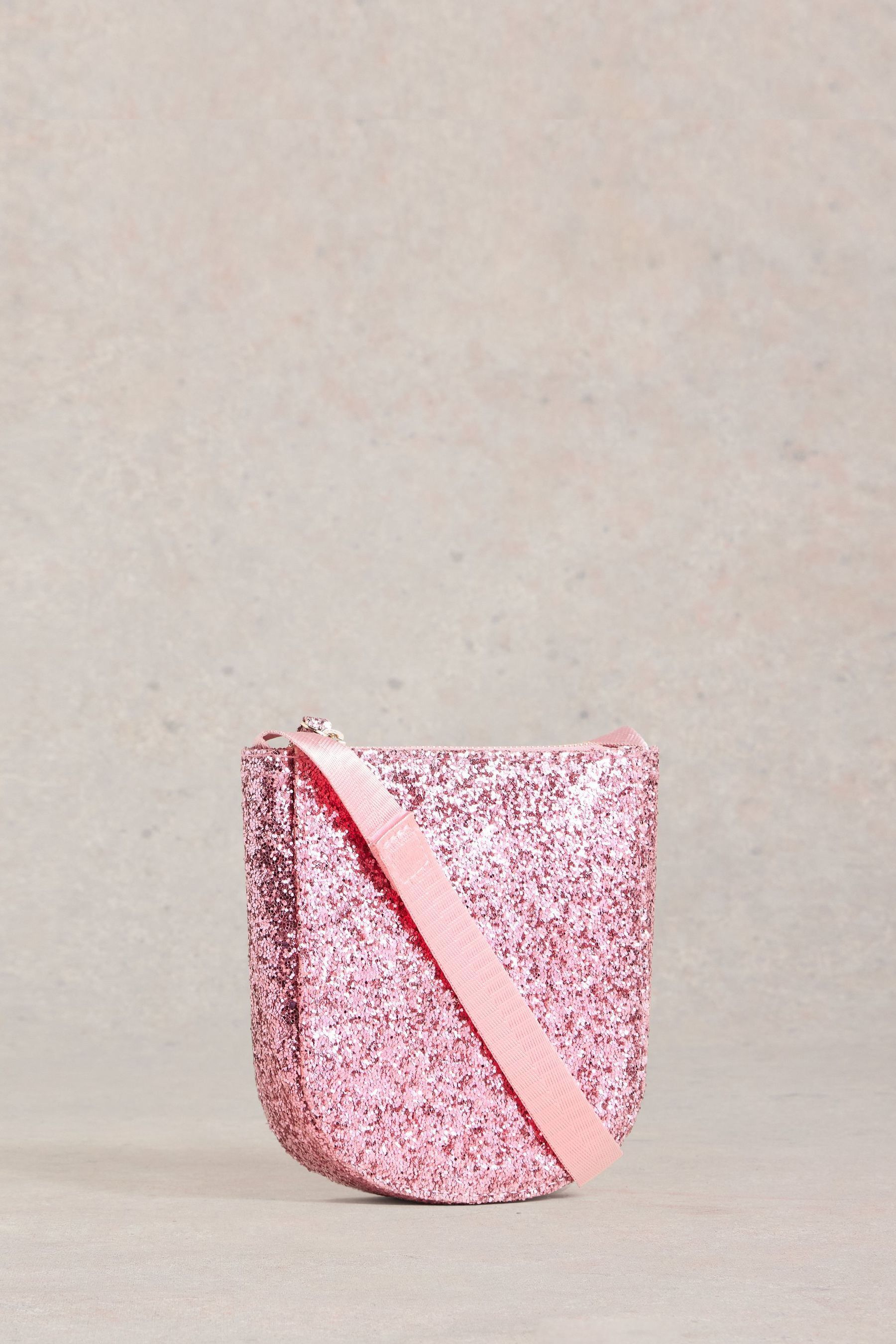 Buy White Stuff Pink Glitter Bag from Next Ireland