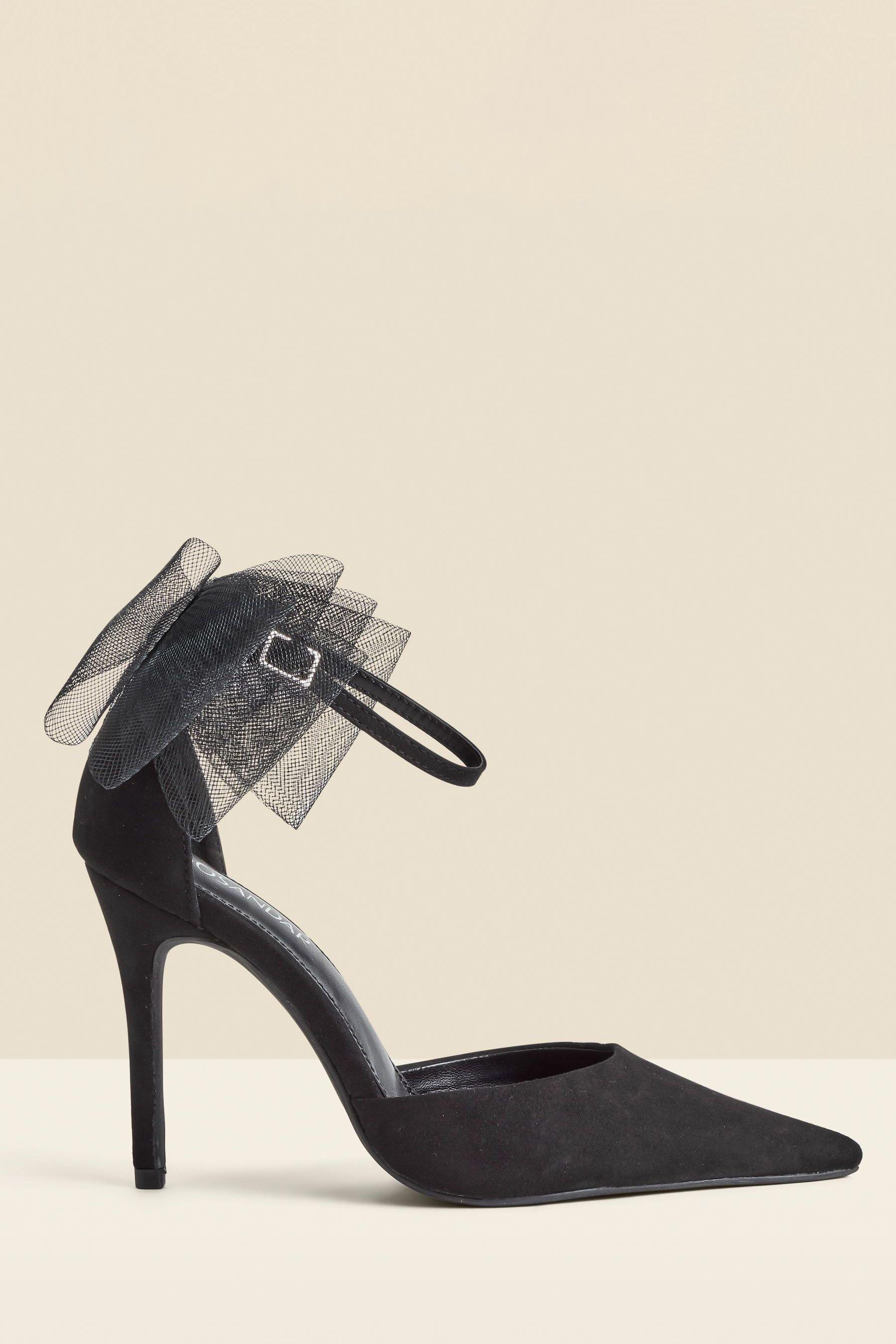 Statement black heels sales