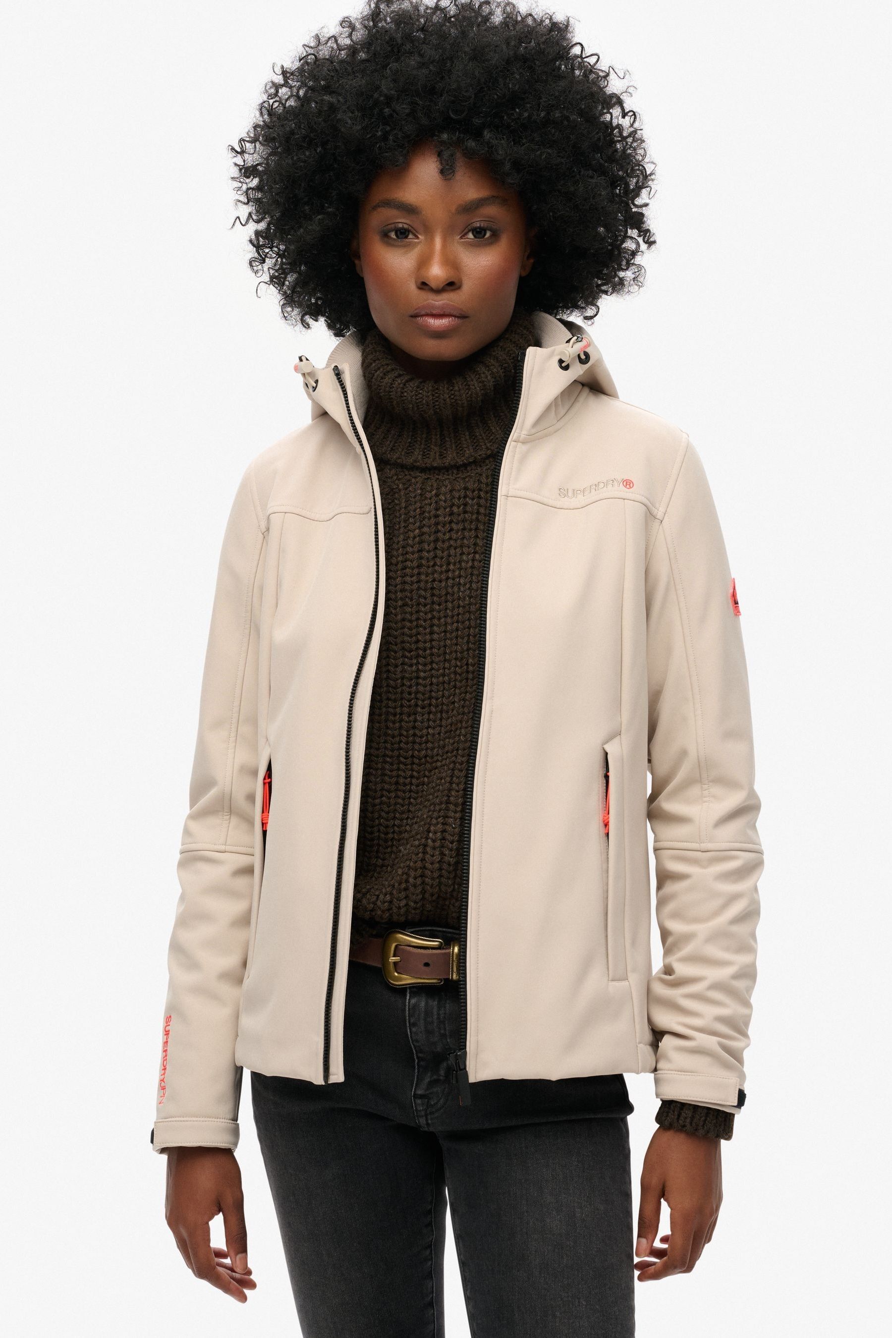 Superdry Nude Hooded Classic Trekker Jacket 12 Womens