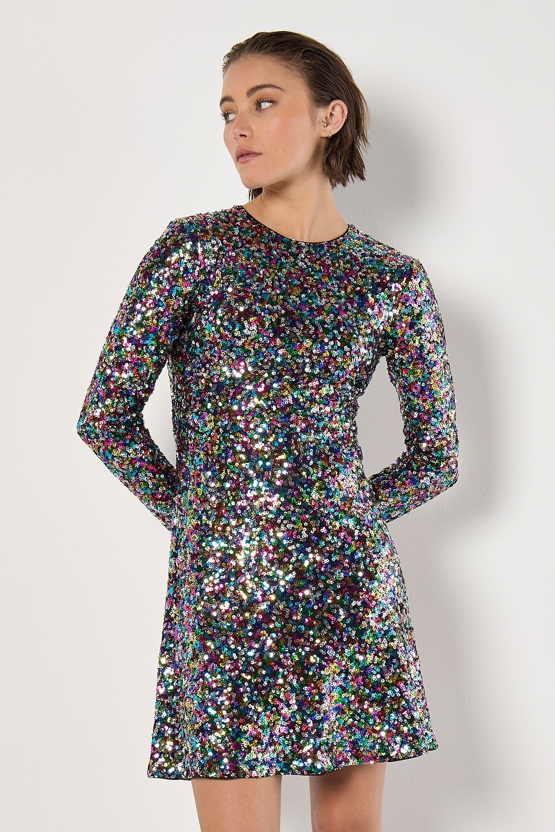 Rainbow dress sequin shop