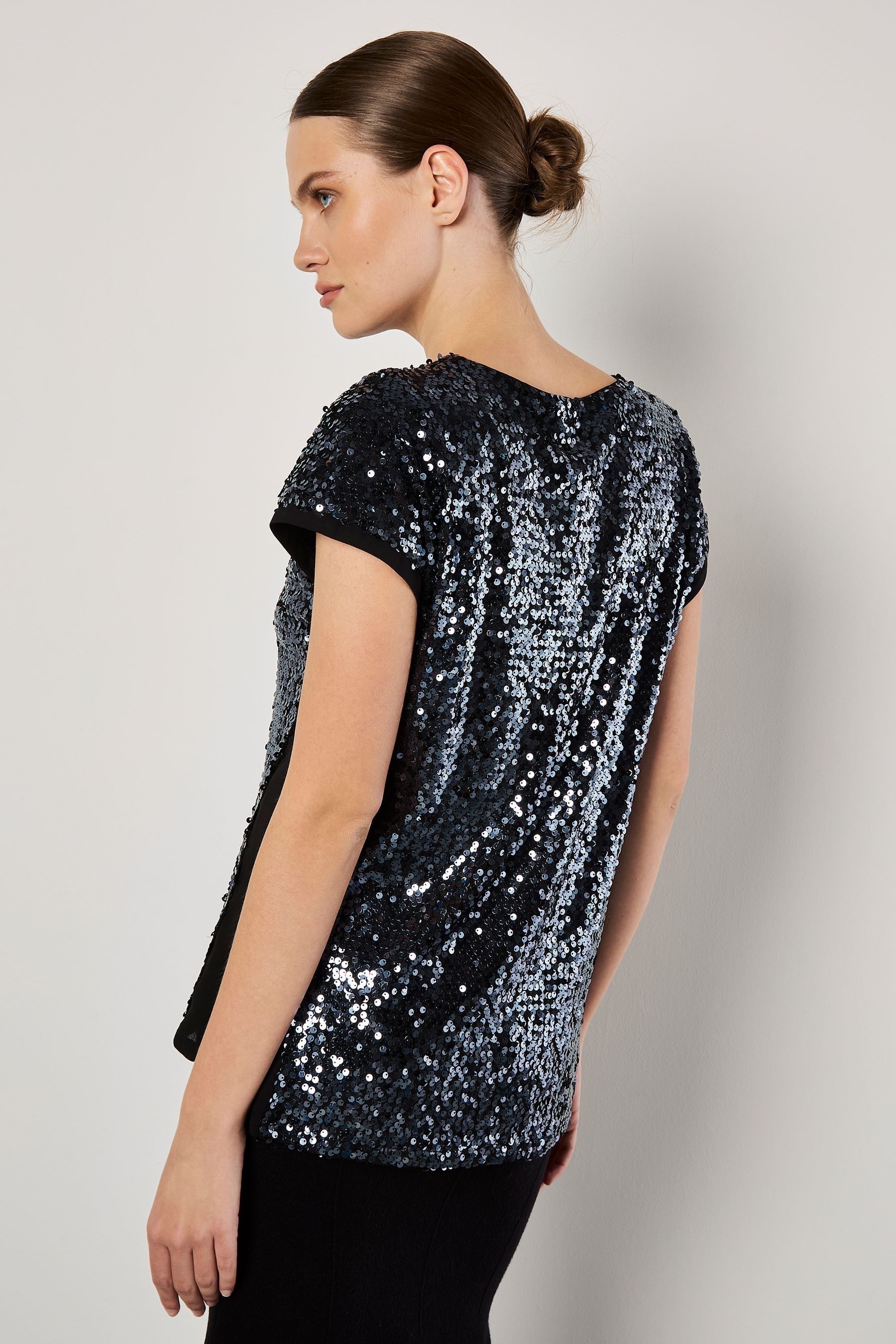 Buy Apricot Grey Rainbow Sequin T Shirt from the Next UK online shop