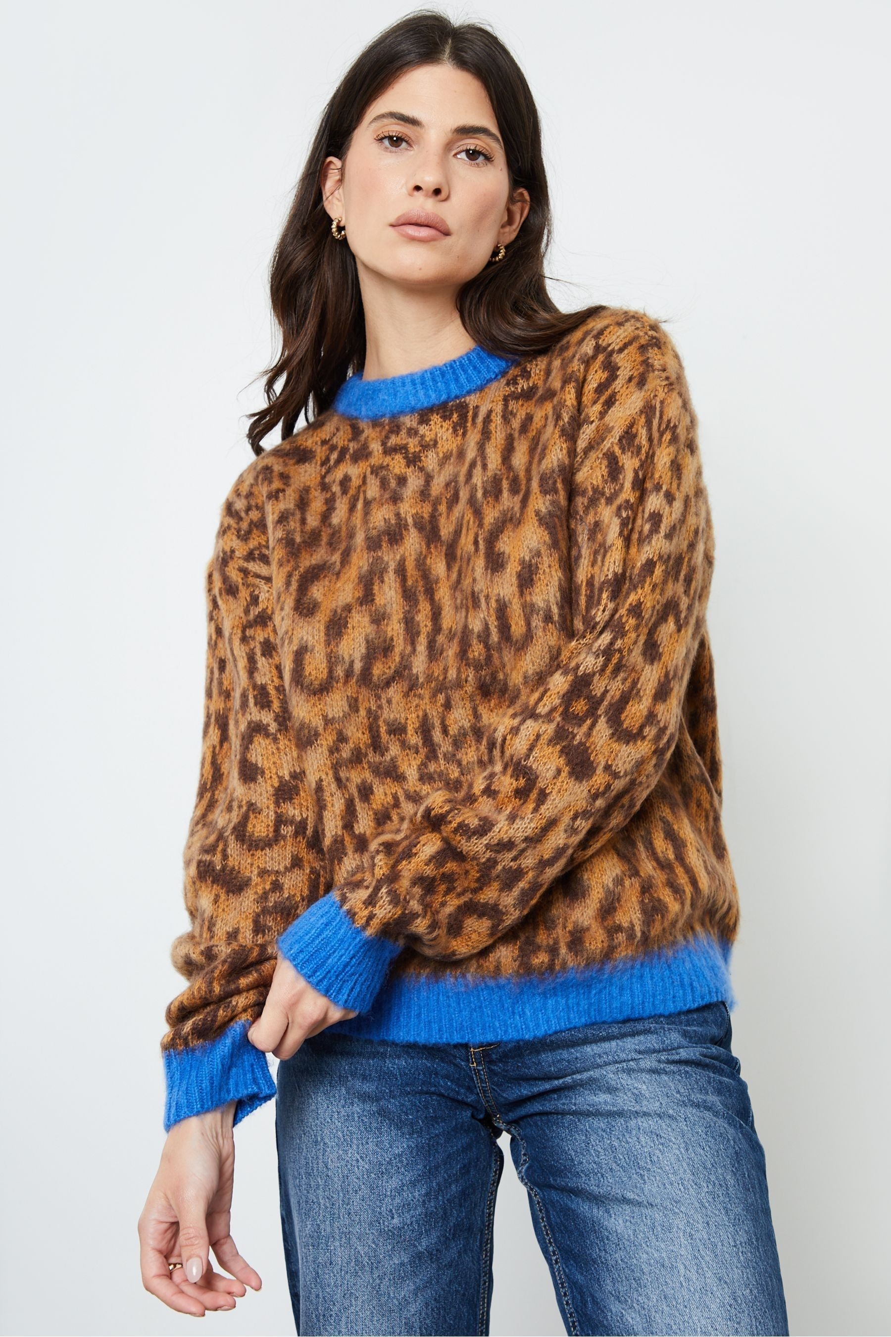 Leopard print jumper australia top