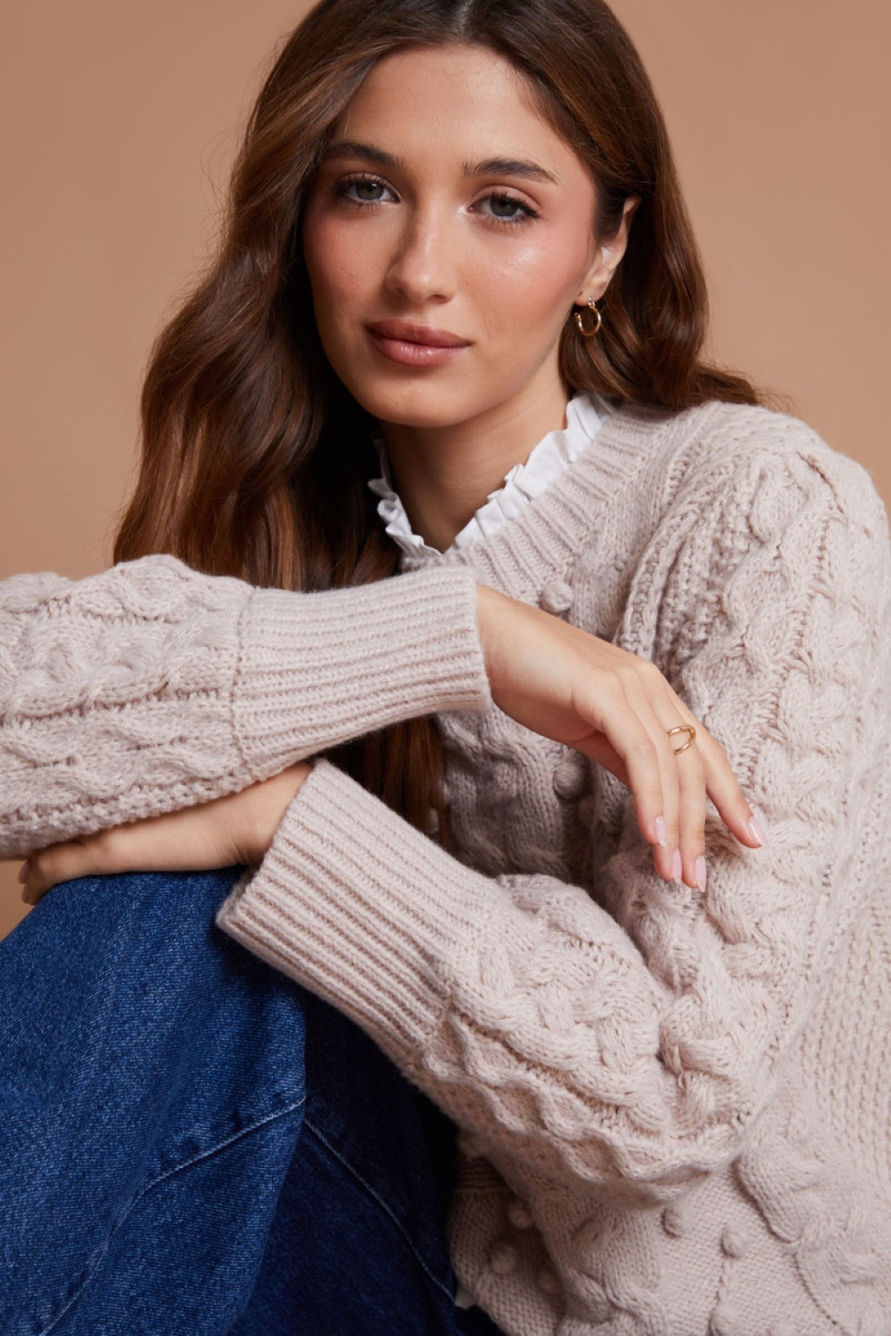 Next cream bobble jumper clearance