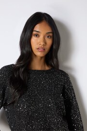 Ro&Zo Black Sparkle Twist Jumper - Image 4 of 5