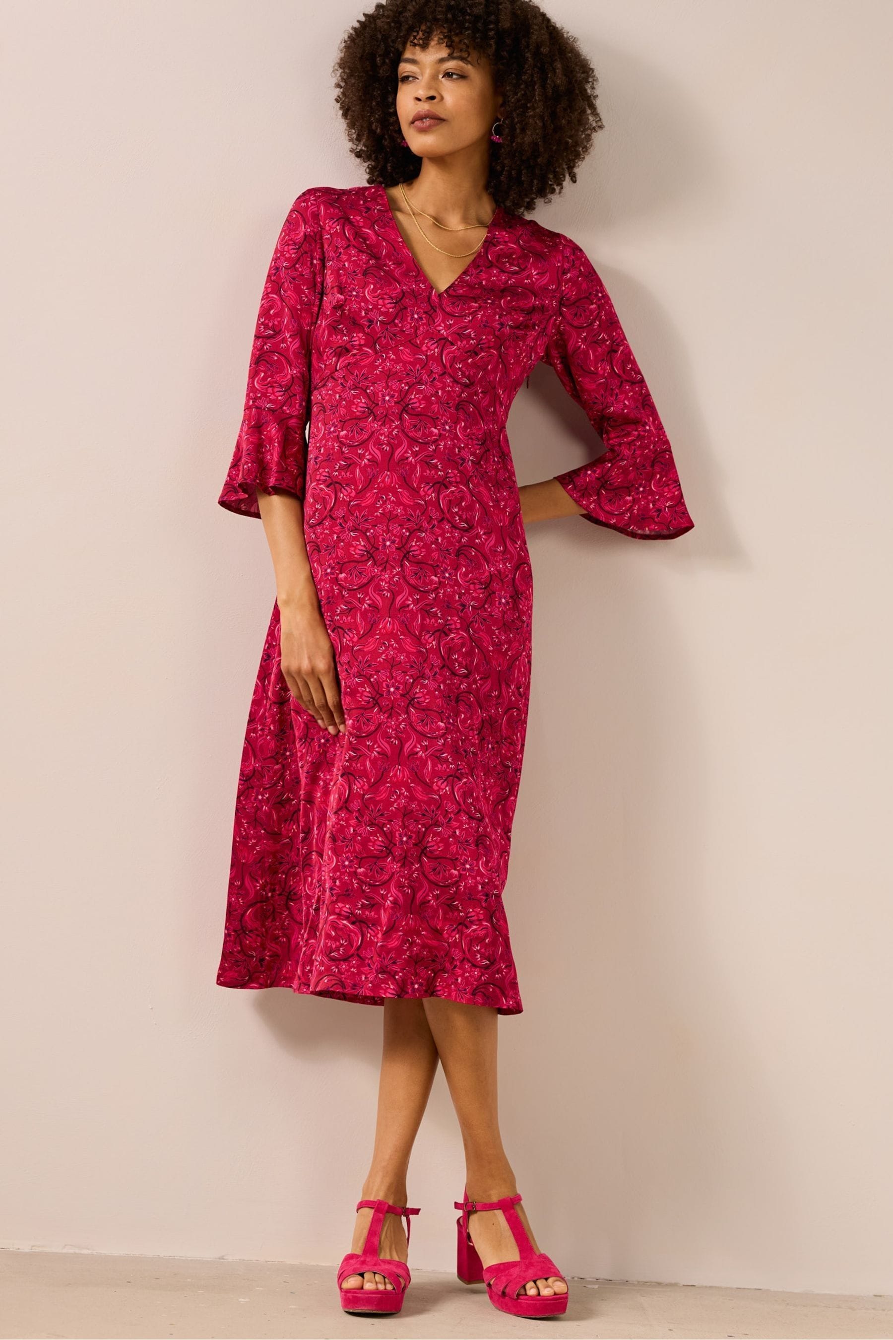 Buy Seasalt Cornwall Red Starry Night Satin Midi Dress from Next USA