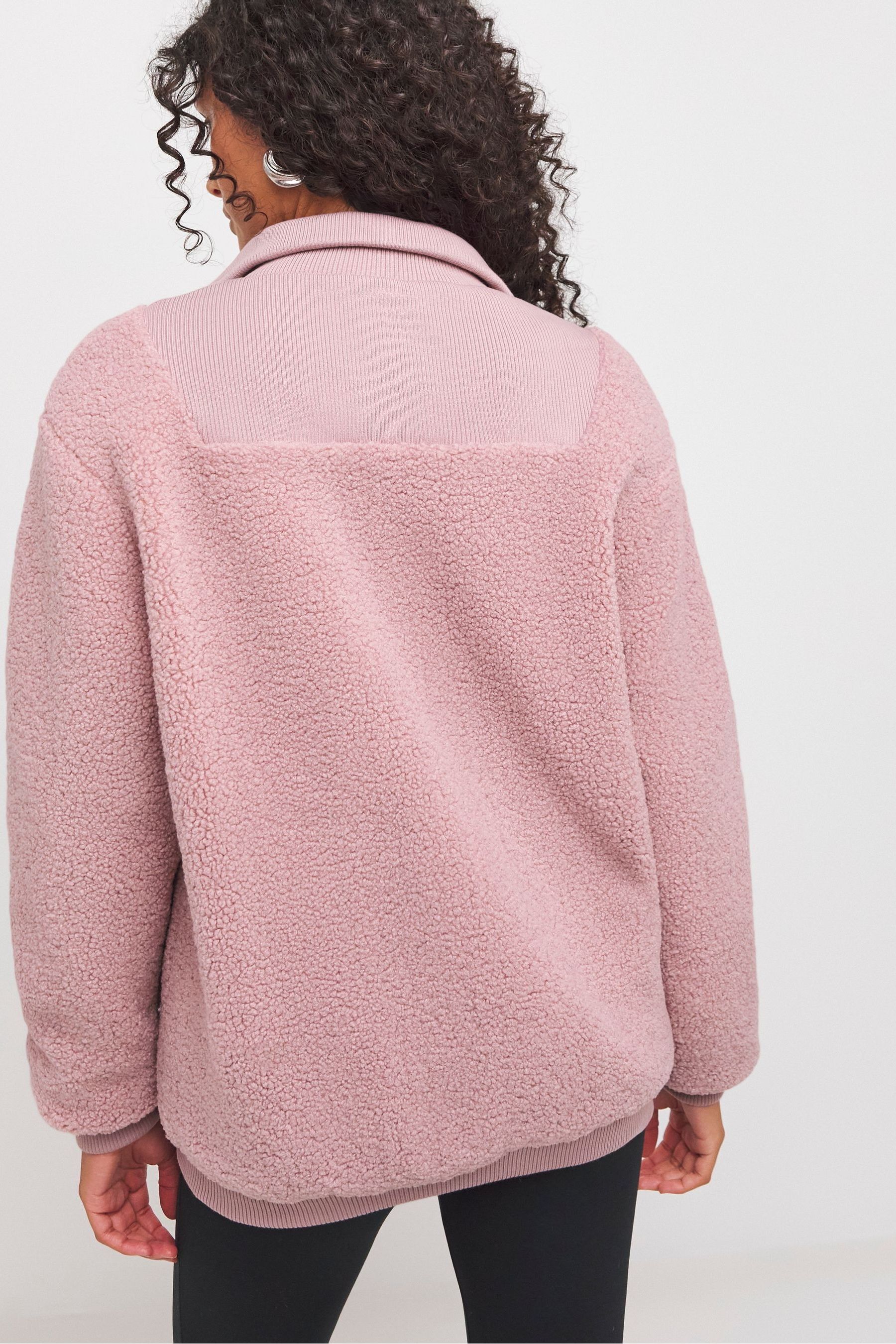 Pink ribbed jacket clearance