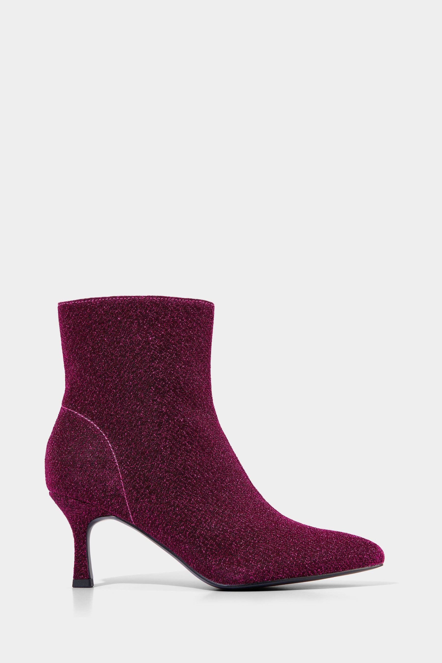 Pink low heel boots hot sale