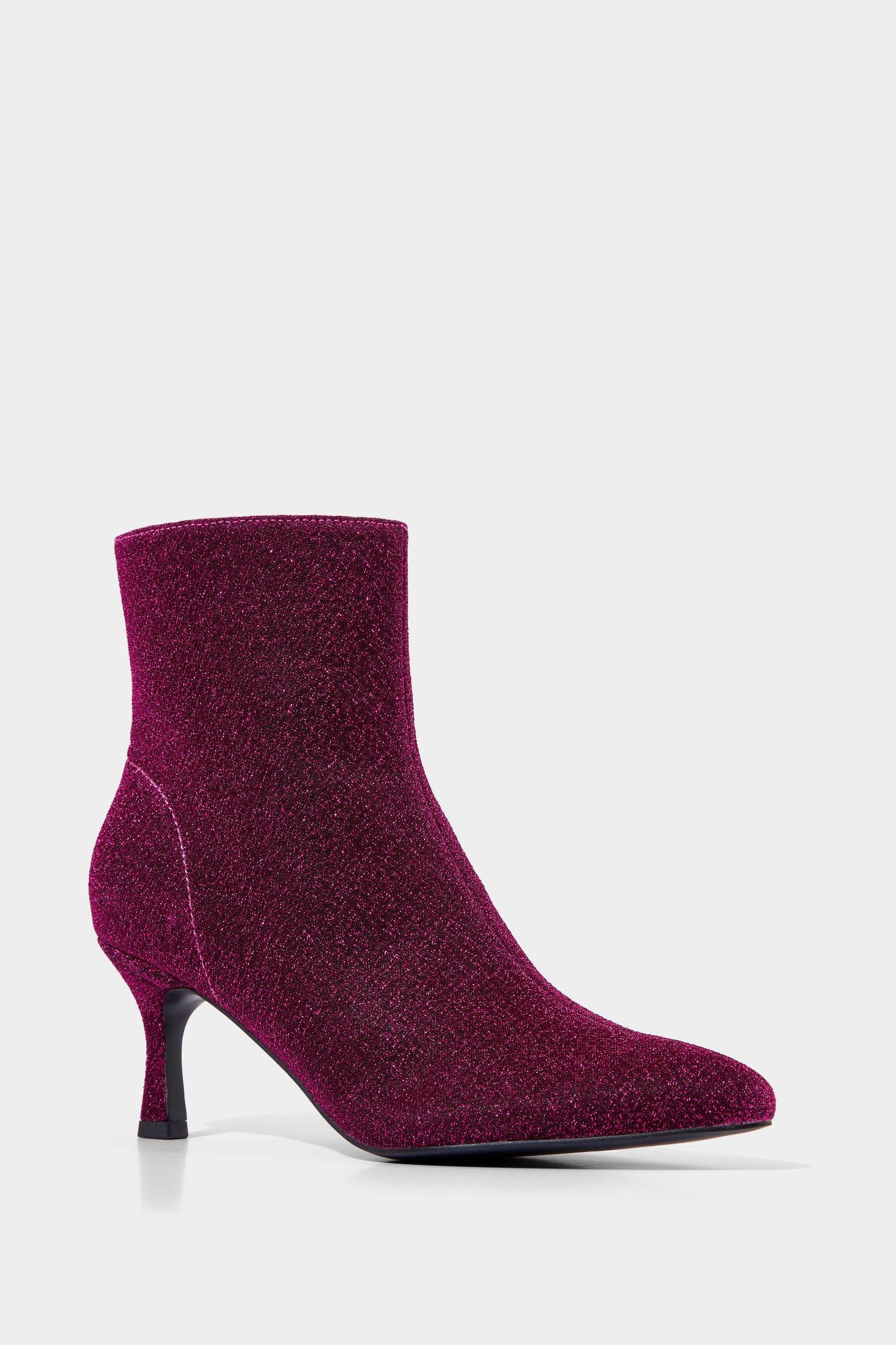 Buy Joe Browns Pink Sparkling Knitted Low Mid Heel Ankle Boots from the Next UK online shop