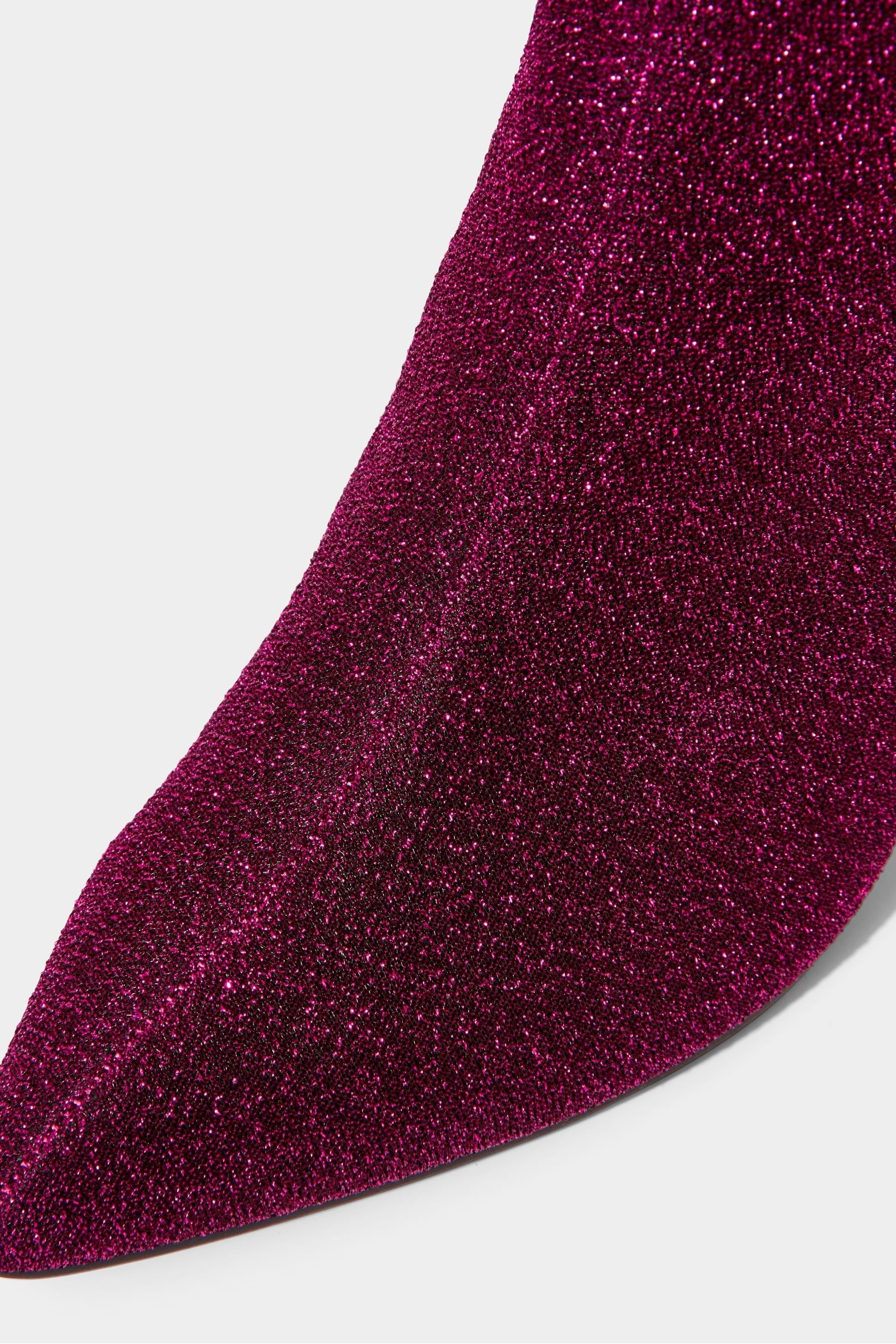 Buy Joe Browns Pink Sparkling Knitted Low Mid Heel Ankle Boots from the Next UK online shop