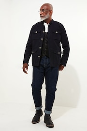 Joe Browns Blue Single Breasted Moleskin Military Jacket - Image 4 of 7