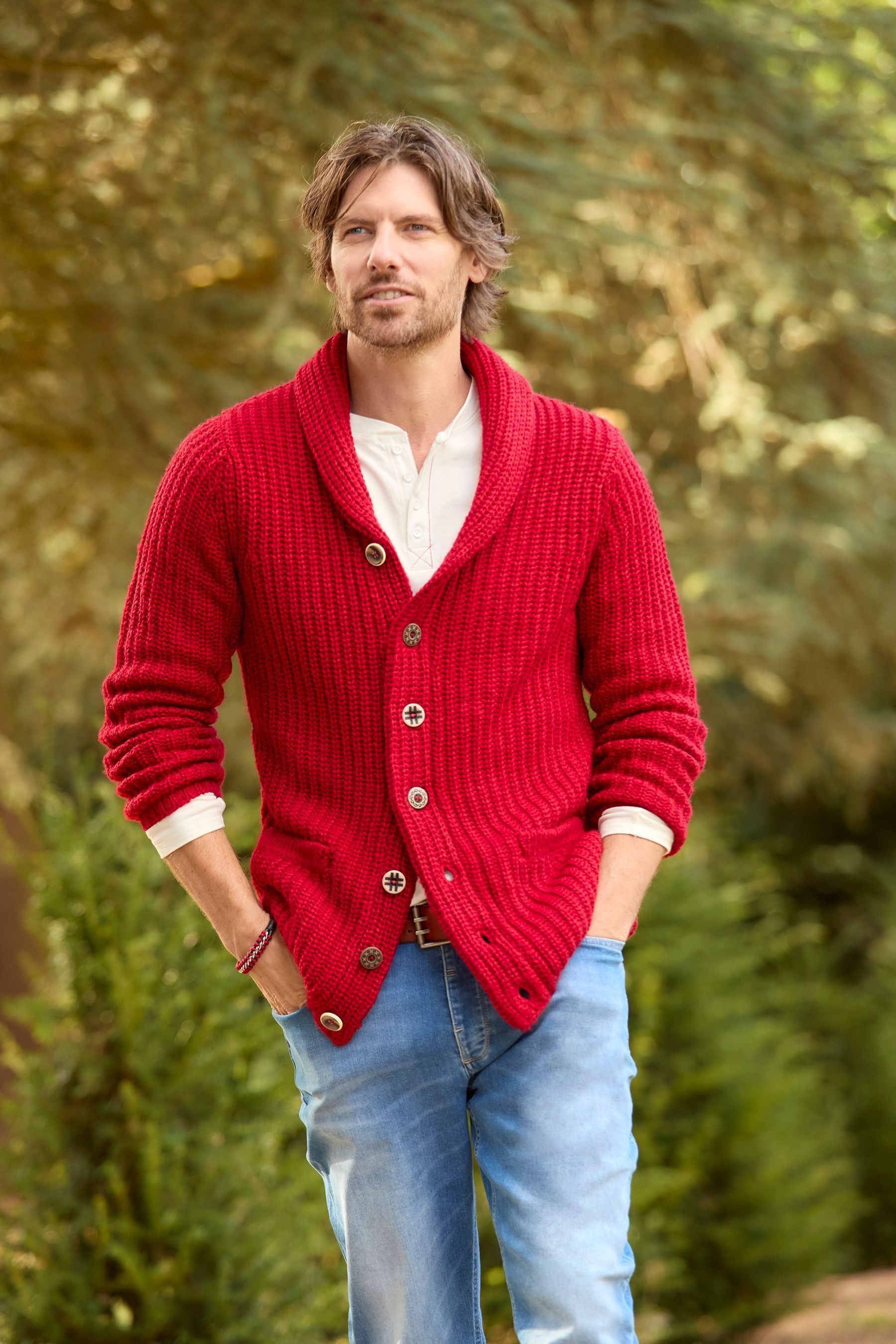 Buy Joe Browns Red Shawl Neck Cardigan with Pockets from the Next UK online shop