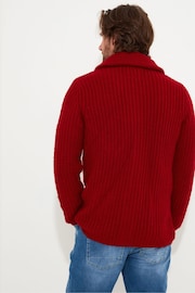 Joe Browns Red Shawl Neck Cardigan with Pockets - Image 2 of 6