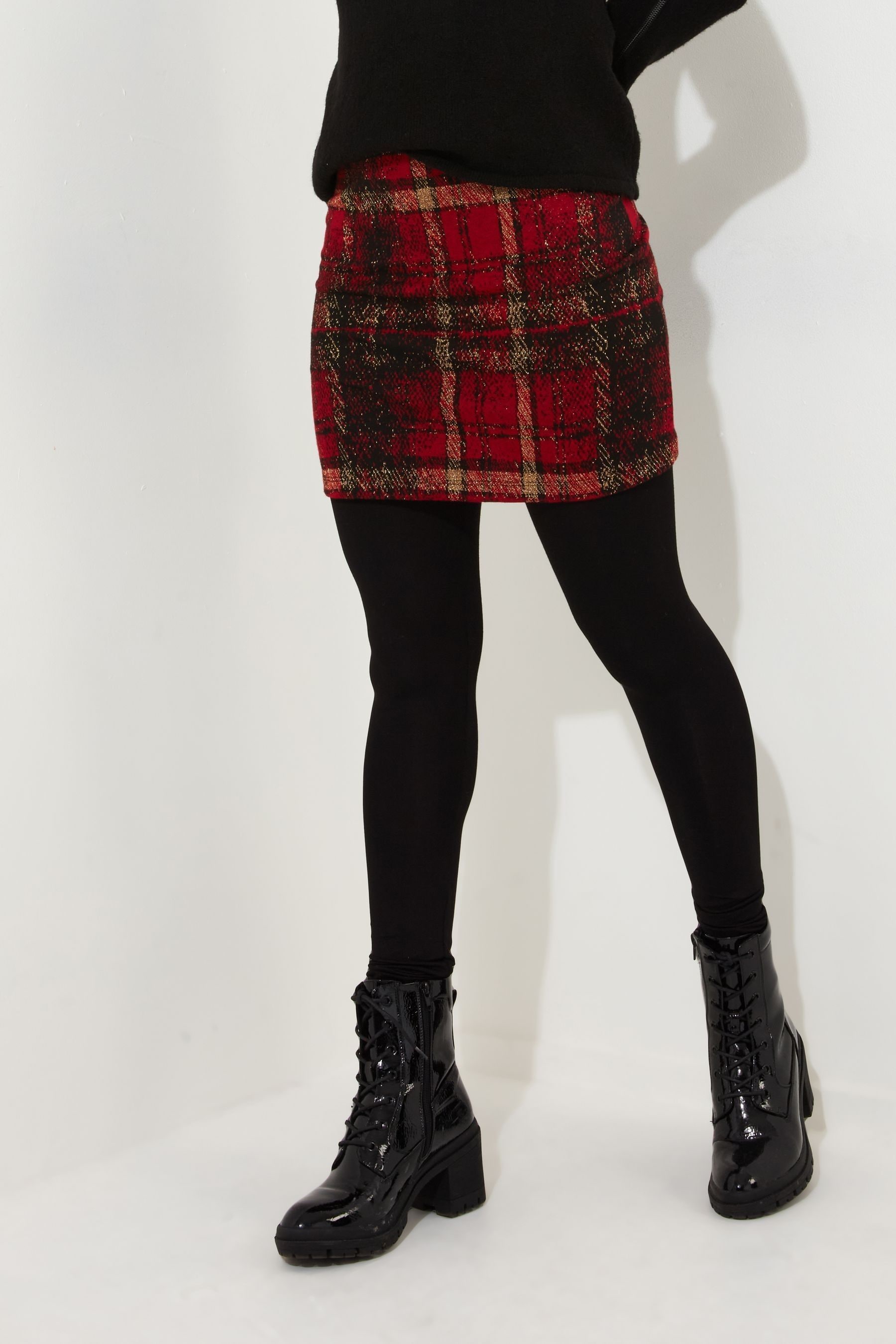 Red tartan leggings new look cheap