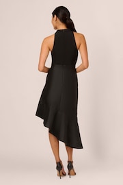 Adrianna Papell Crepe Combo Taffeta Black Dress - Image 2 of 7