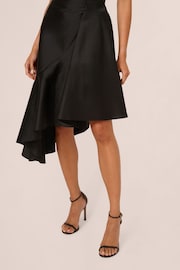 Adrianna Papell Crepe Combo Taffeta Black Dress - Image 4 of 7