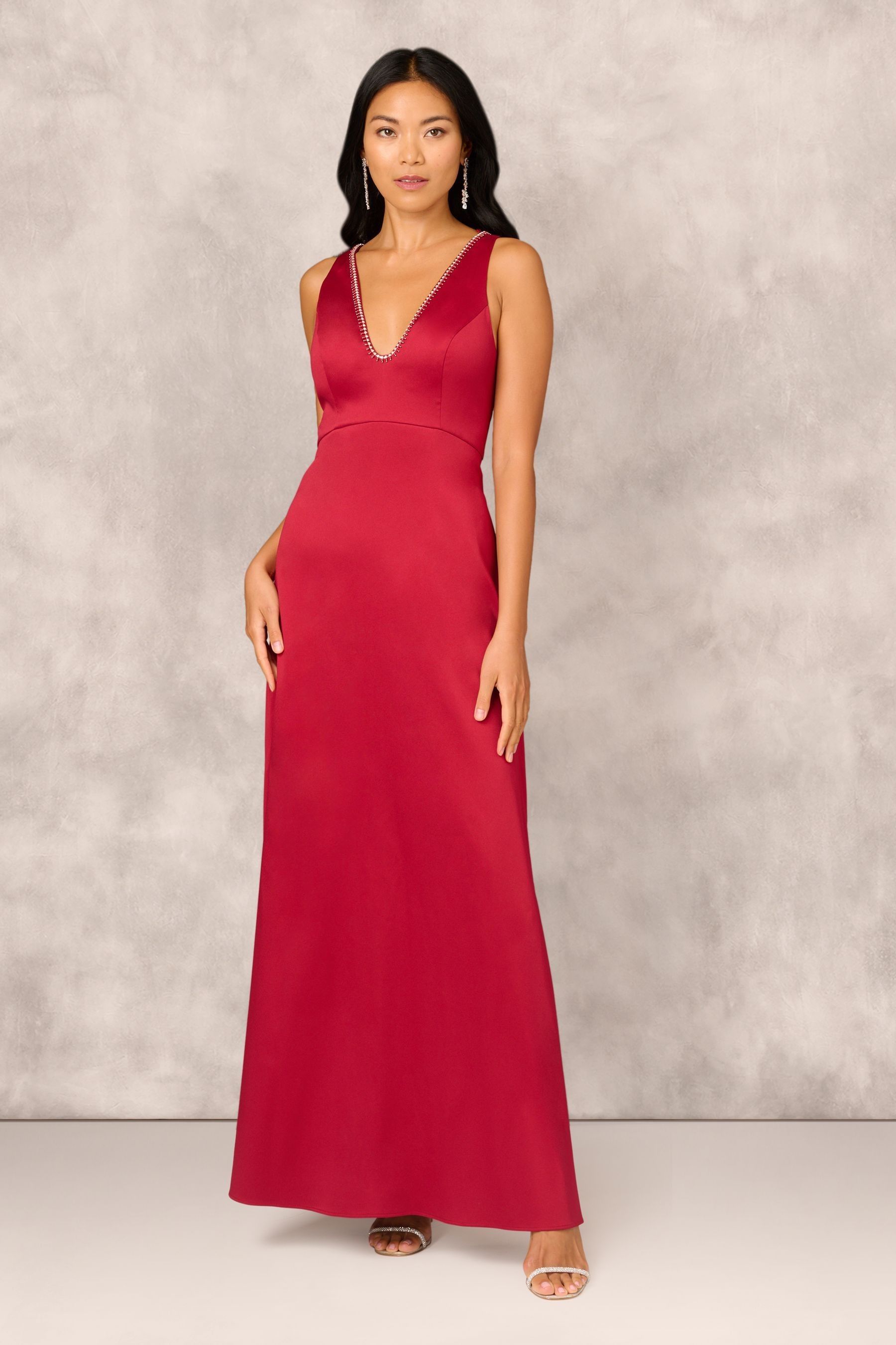 Buy Adrianna Papell Red Aidan Mattox Stretch Mikado A Line Gown from the Next UK online shop