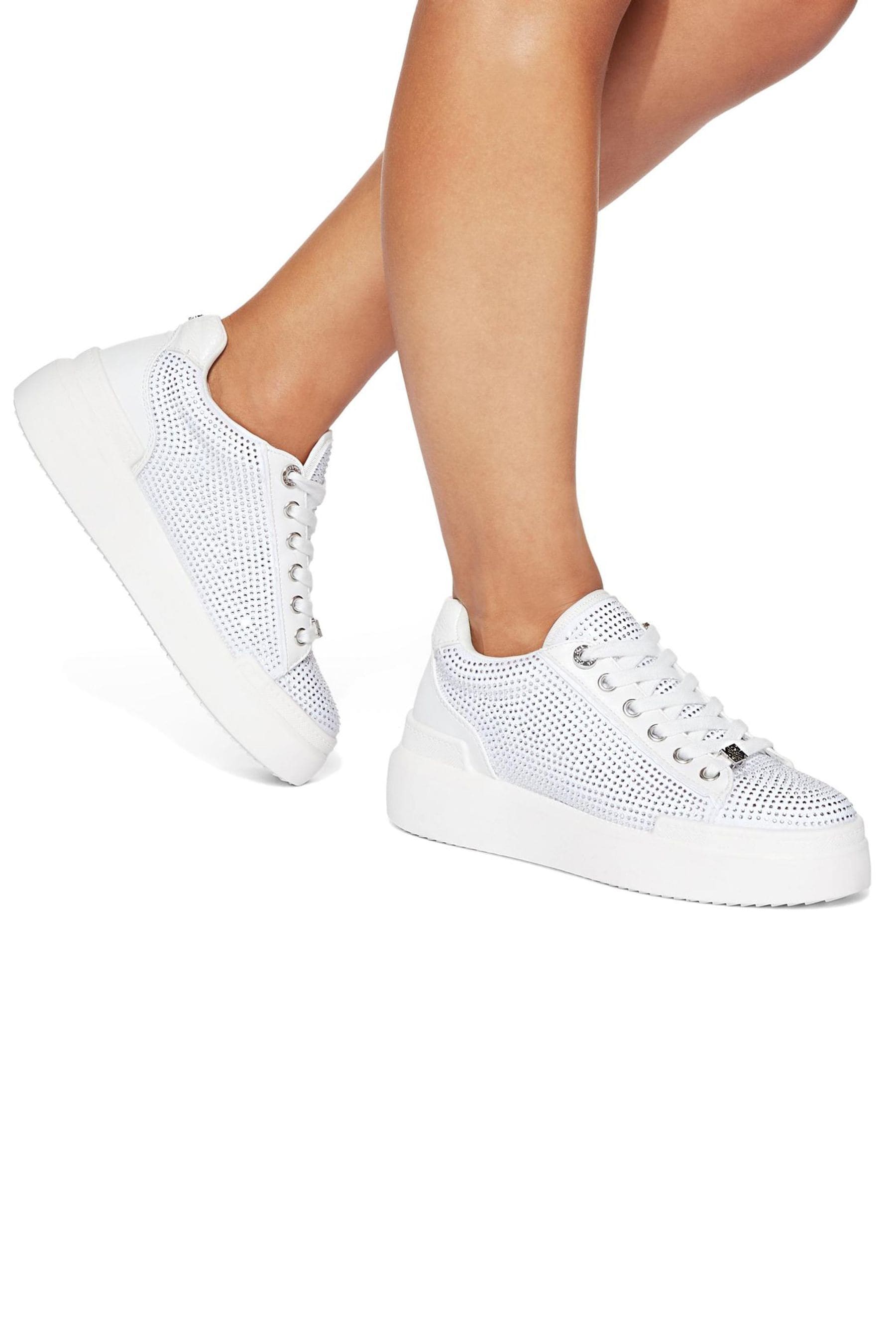 Kurt geiger womens white trainers deals