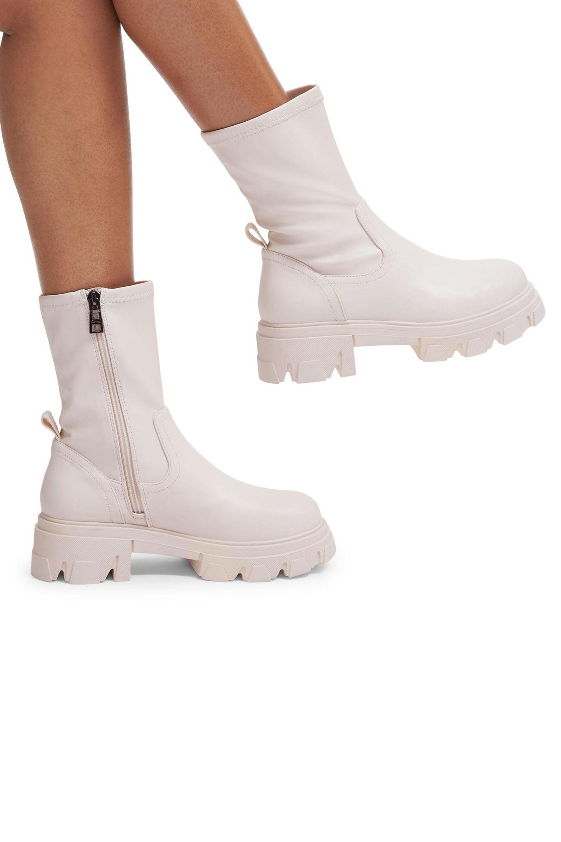 Womens white sock boots on sale