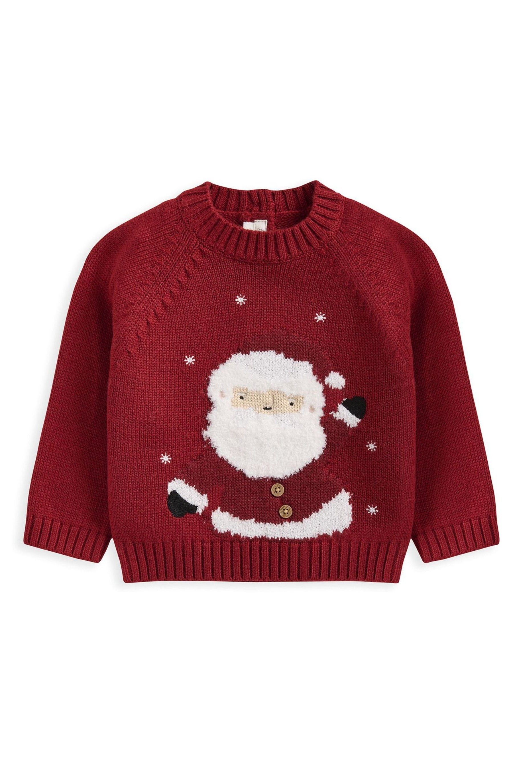 Buy Mamas Papas Pink Snowflake Christmas 100 Cotton Jumper from Next Luxembourg