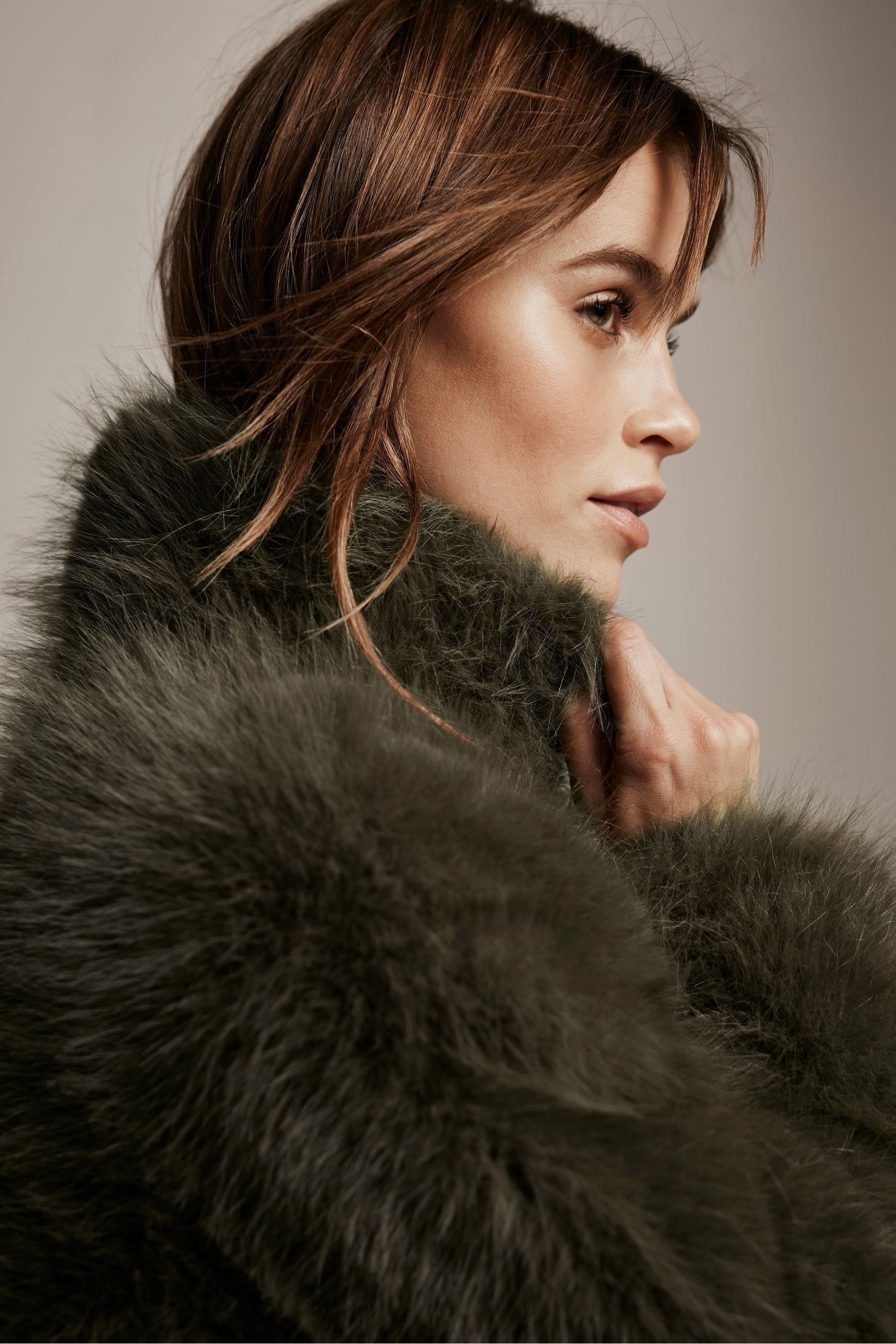 Velvet faux fur jacket 2025