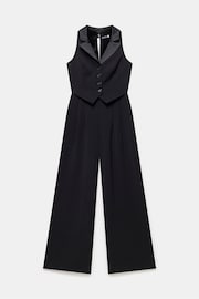 Mint Velvet Black Tuxedo Wide Leg Jumpsuit - Image 6 of 7