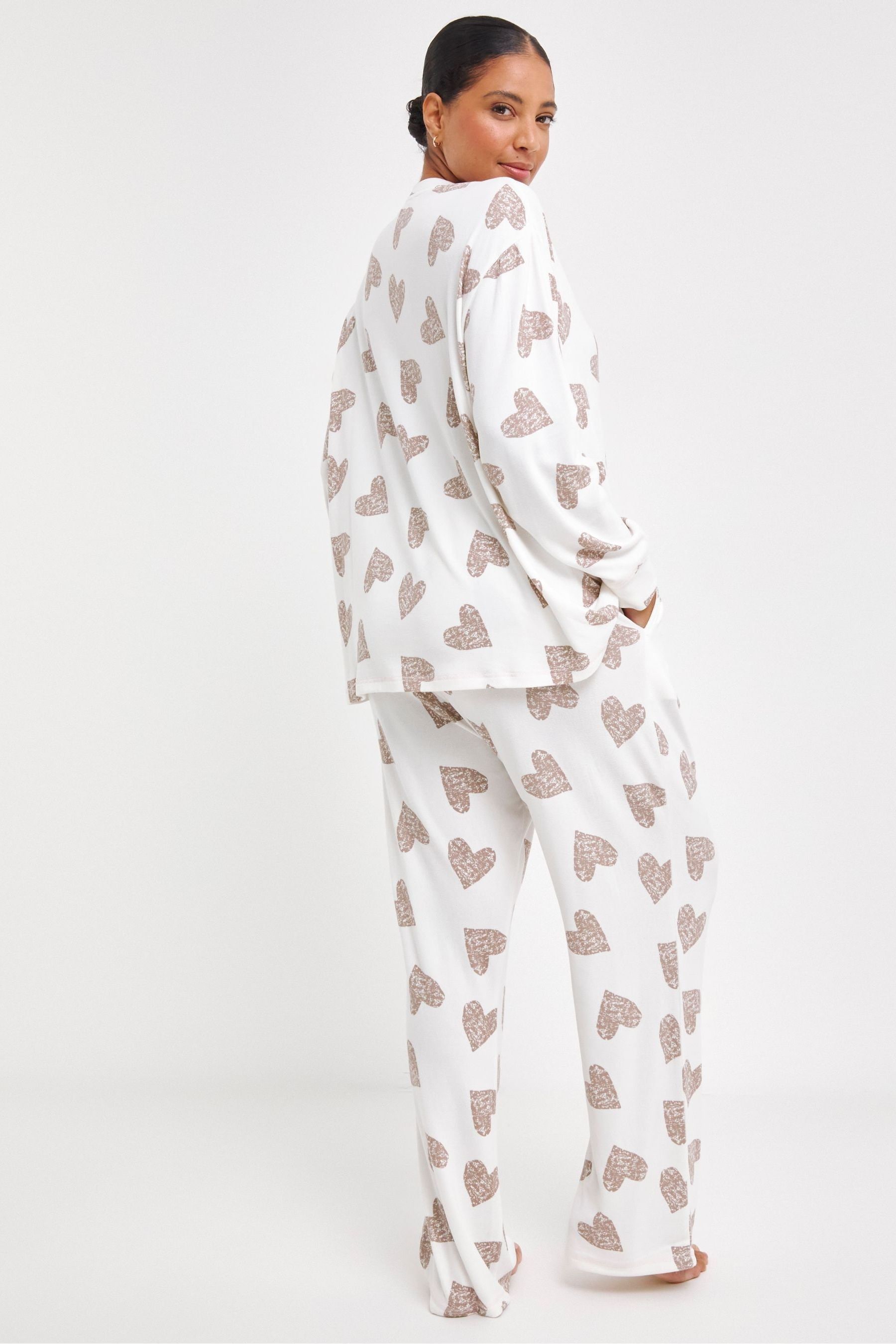 Simply Be White Pretty Secrets Supersoft Twosie Pyjamas 16 18 Womens