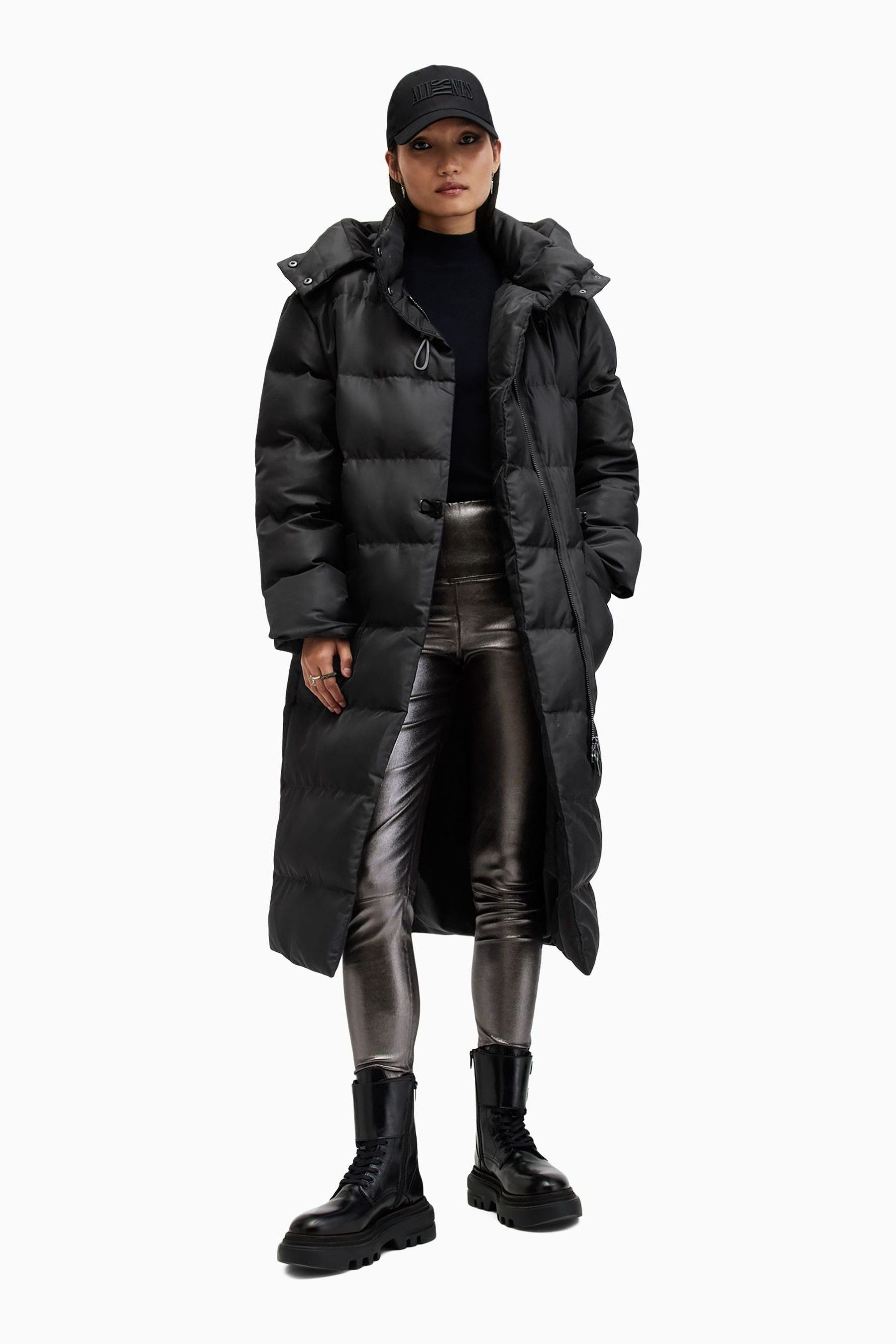 Buy AllSaints Black Allana Puffer Coat from the Next UK online shop