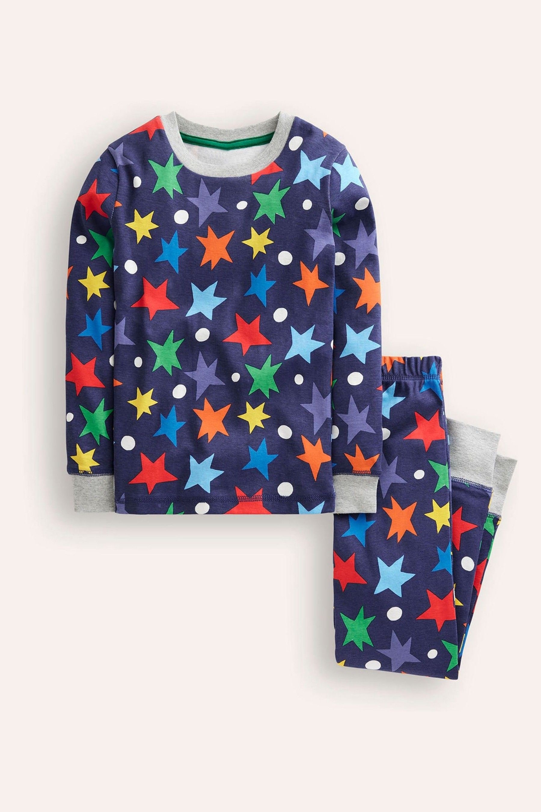 Buy Boden Blue Snug Stars Glow In The Dark 100 Cotton Pyjamas from Next Oman