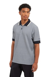 Sealskinz Blue Dersingham Soft Touch Printed Polo Shirt - Image 1 of 6