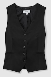 Reiss Black Millie Single-Breasted Tailored Waistcoat - Image 2 of 7