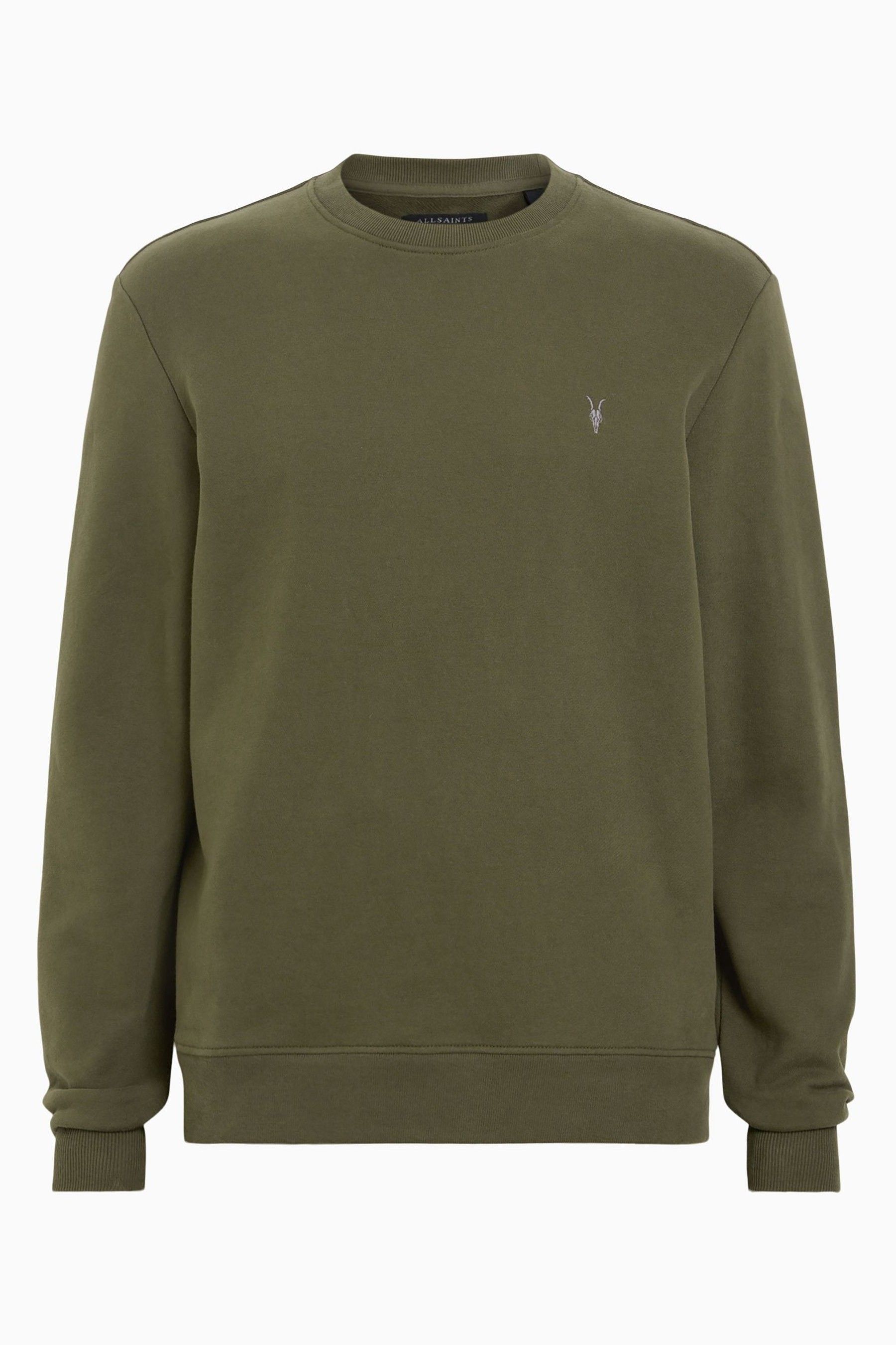 AllSaints Green Raven Crew Sweatshirt