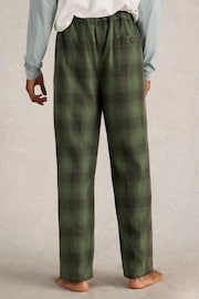 White Stuff Green Moorland Flannel 100% Cotton Pyjamas Trousers - Image 3 of 6