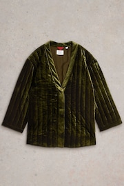 White Stuff Green Opal Velvet Kimono Jacket - Image 5 of 6