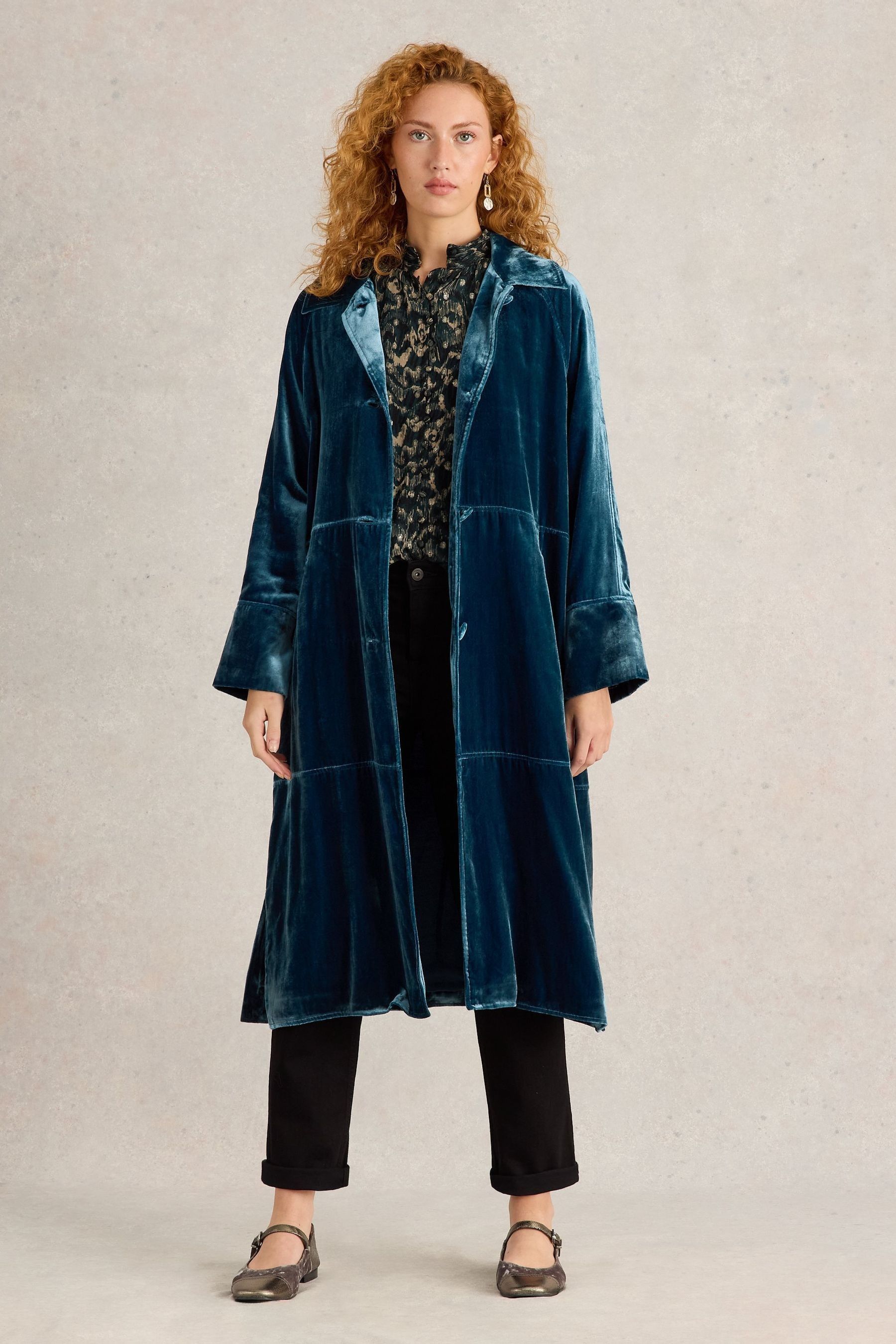 Velvet duster coat uk outlet